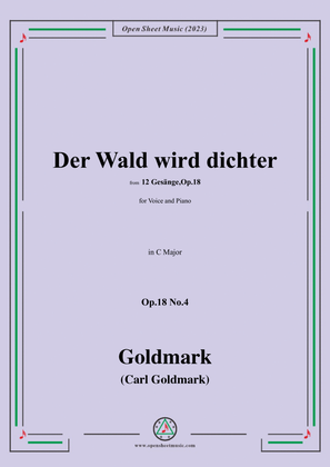 C. Goldmark-Der Wald wird dichter,Op.18 No.4,in C Major
