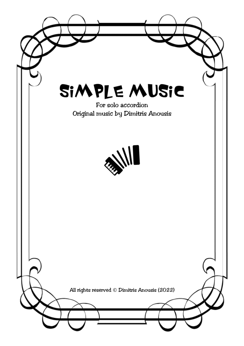 Dimitris Anousis "Simple music" for solo accordion image number null