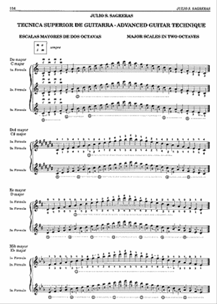 Julio S. Sagreras Guitar Lessons Books 4-6 Advanced Technique Lute scores gallery preview page 2