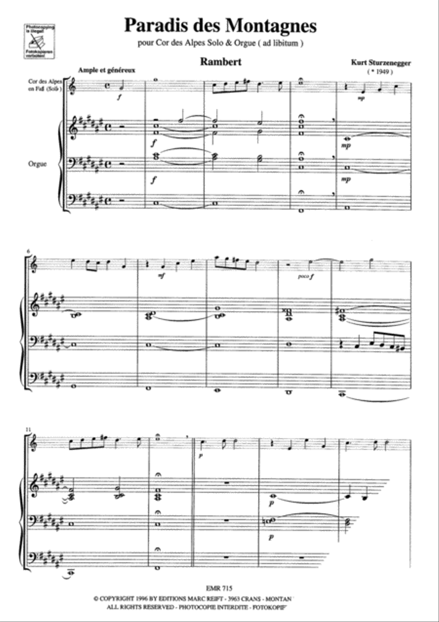 Paradis des Montagnes Organ scores gallery preview page 3