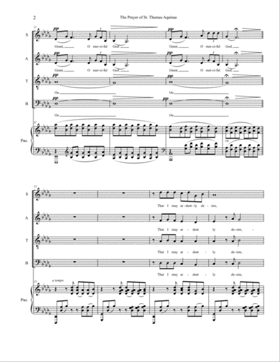 The Prayer of St. Thomas Aquinas 4-Part scores gallery preview page 2