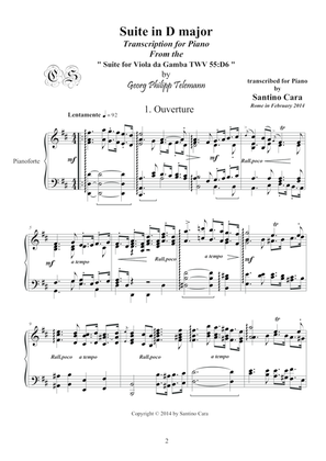 Telemann Suite in D major for piano TWV 55: D6 - Full