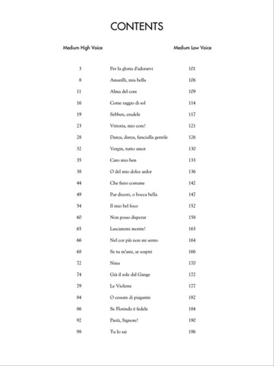 24 Italian Songs & Arias Complete Voice Solo scores gallery preview page 4