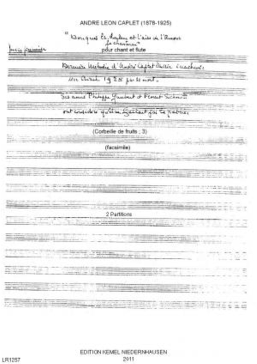 Donques la douleur et l'aise de l'amour je chanterai Flute scores gallery preview page 1