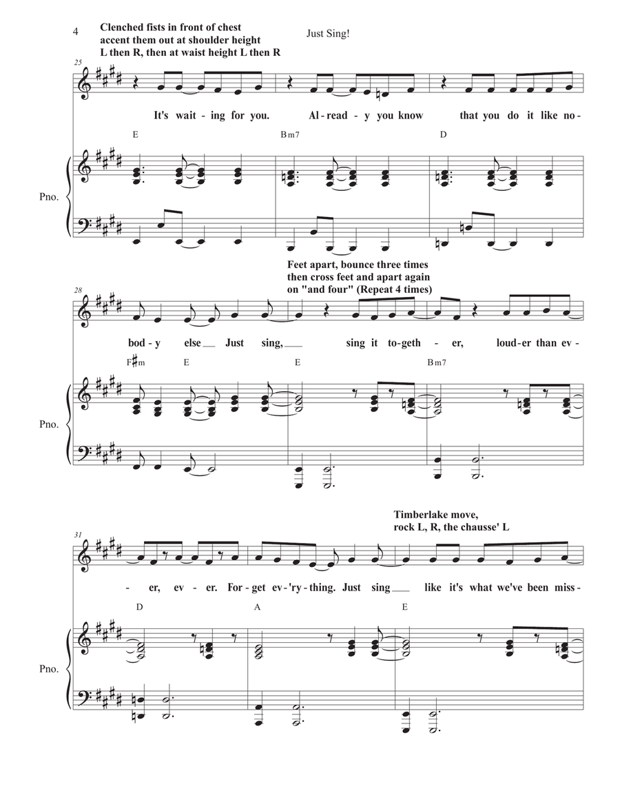 Just Sing Unison Choir scores gallery preview page 4