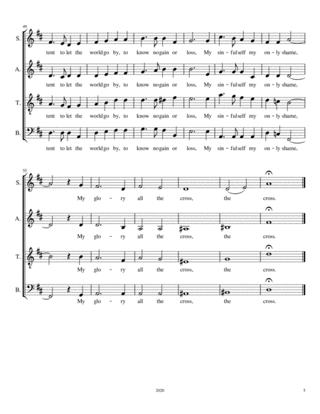 Beneath The Cross Of Jesus /SATB image number null