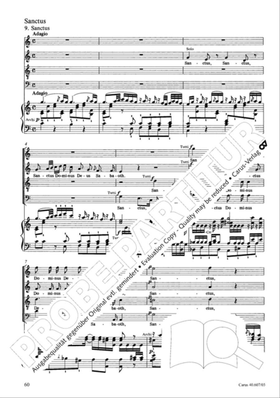 Mass in time of war (Missa in tempore belli) 4-Part scores gallery preview page 67