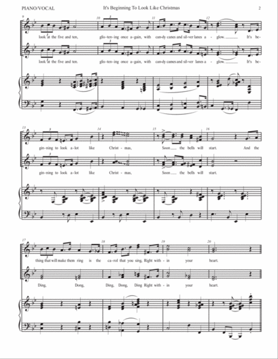 It's Beginning To Look Like Christmas SSAA scores gallery preview page 3