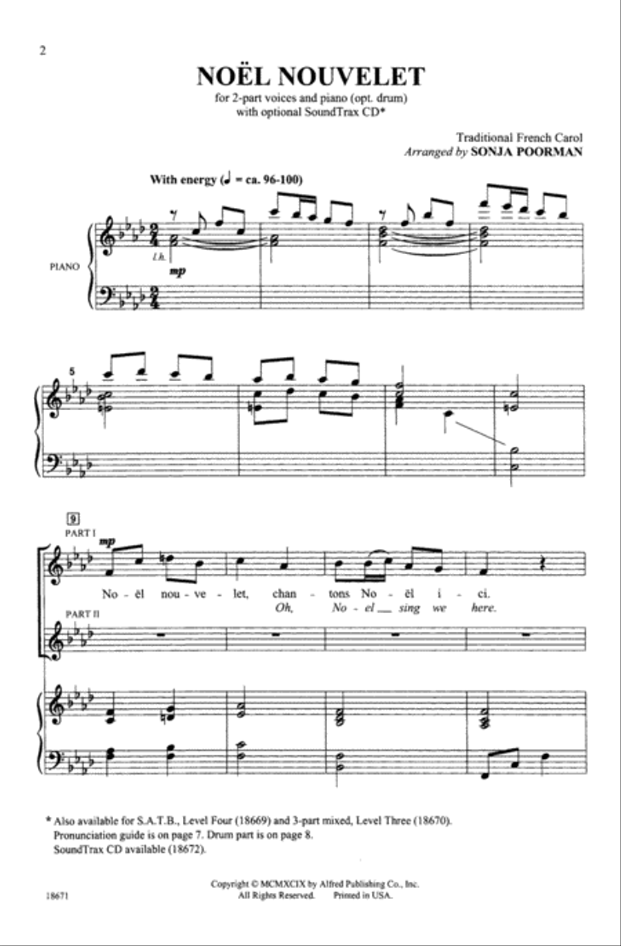 Nöel Nouvelet Nöel Nouvelet 2-Part scores gallery preview page 2