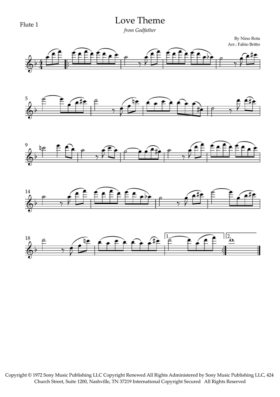 The Godfather (love Theme) Woodwind Trio scores gallery preview page 3