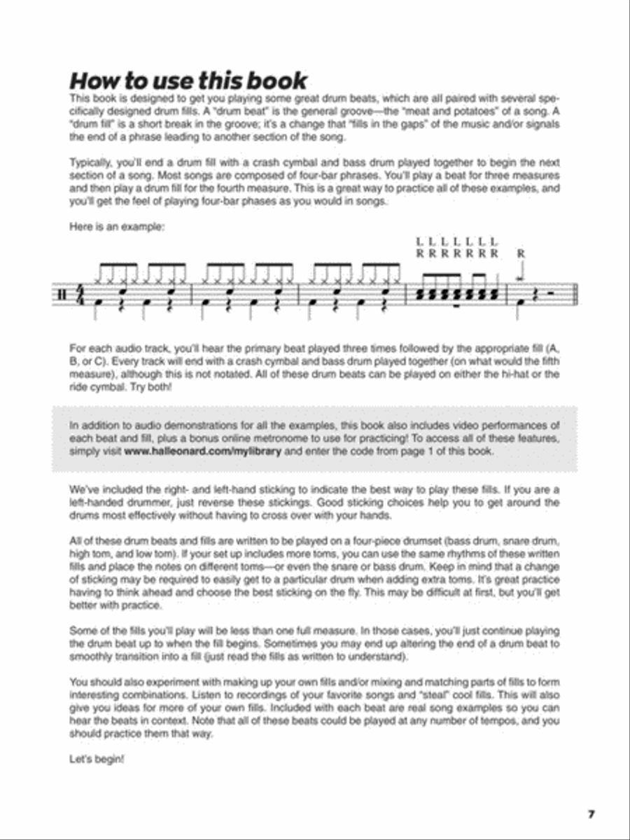 Easy Drum Beats & Fills Percussion scores gallery preview page 2