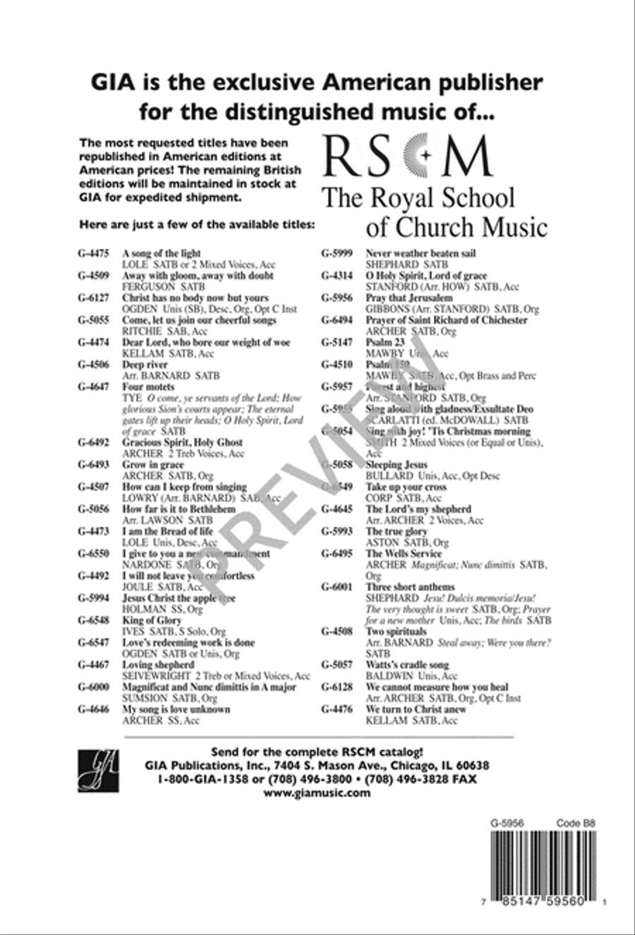 Pray That Jerusalem 4-Part scores gallery preview page 7