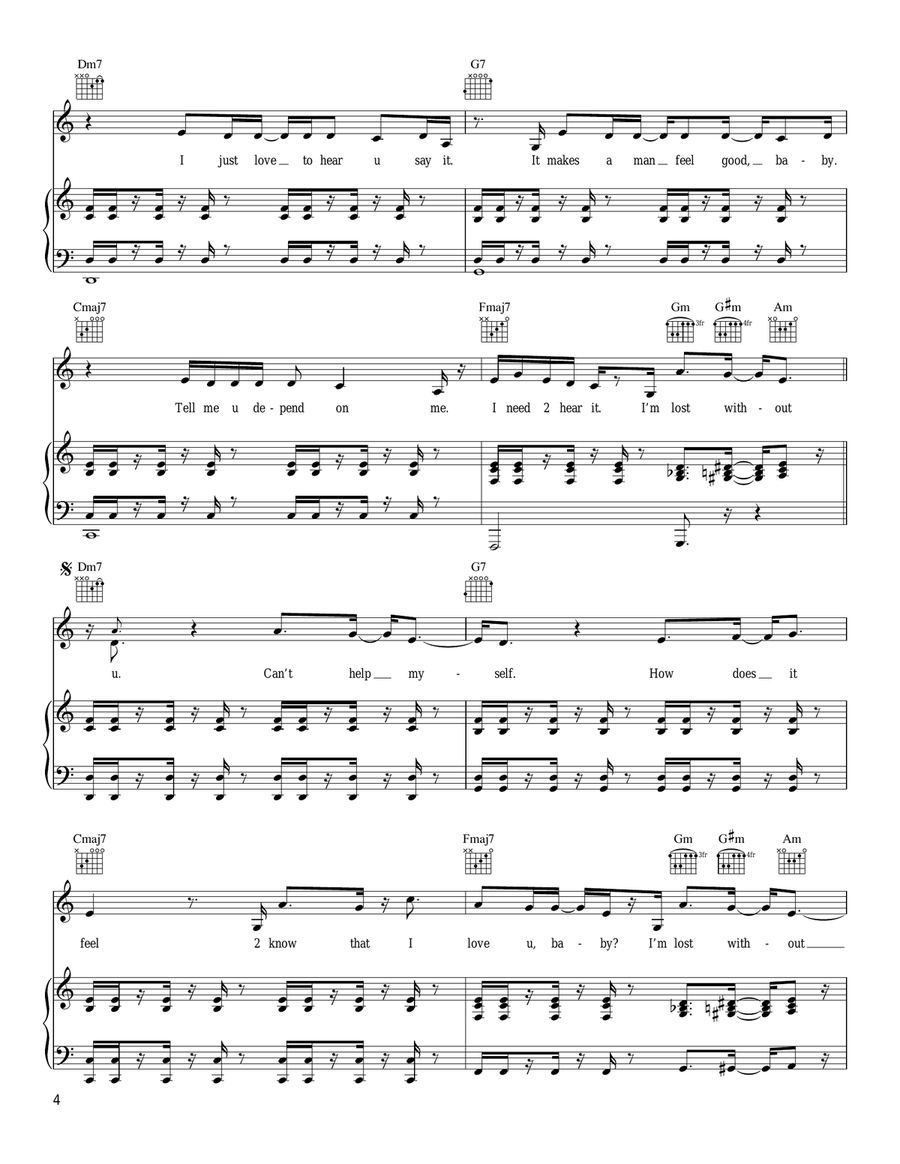 Lost Without U Piano, Vocal, Guitar scores gallery preview page 4