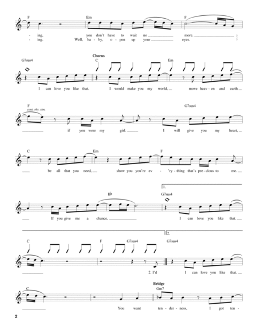 I Can Love You Like That Acoustic Guitar scores gallery preview page 2