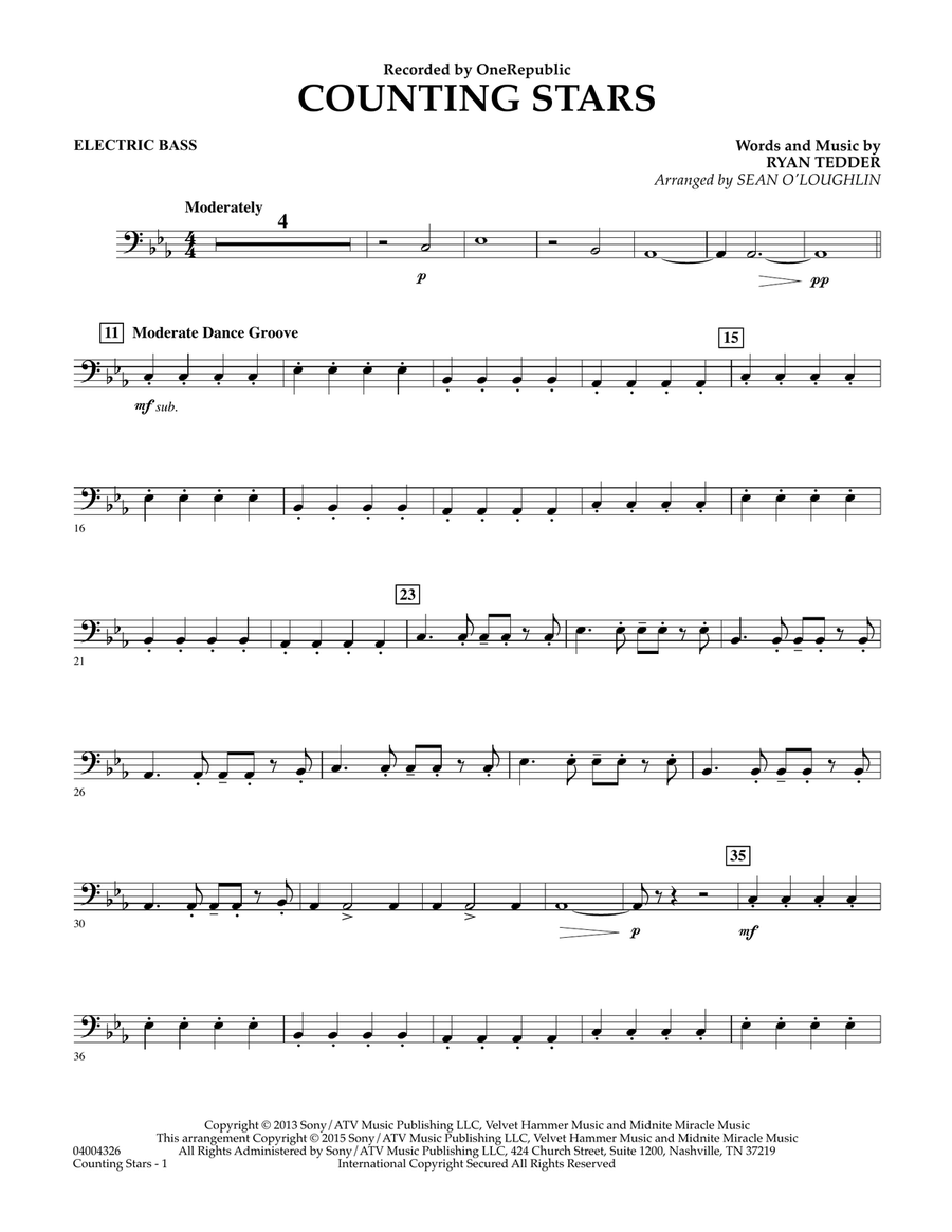 Electric bass top sheet music