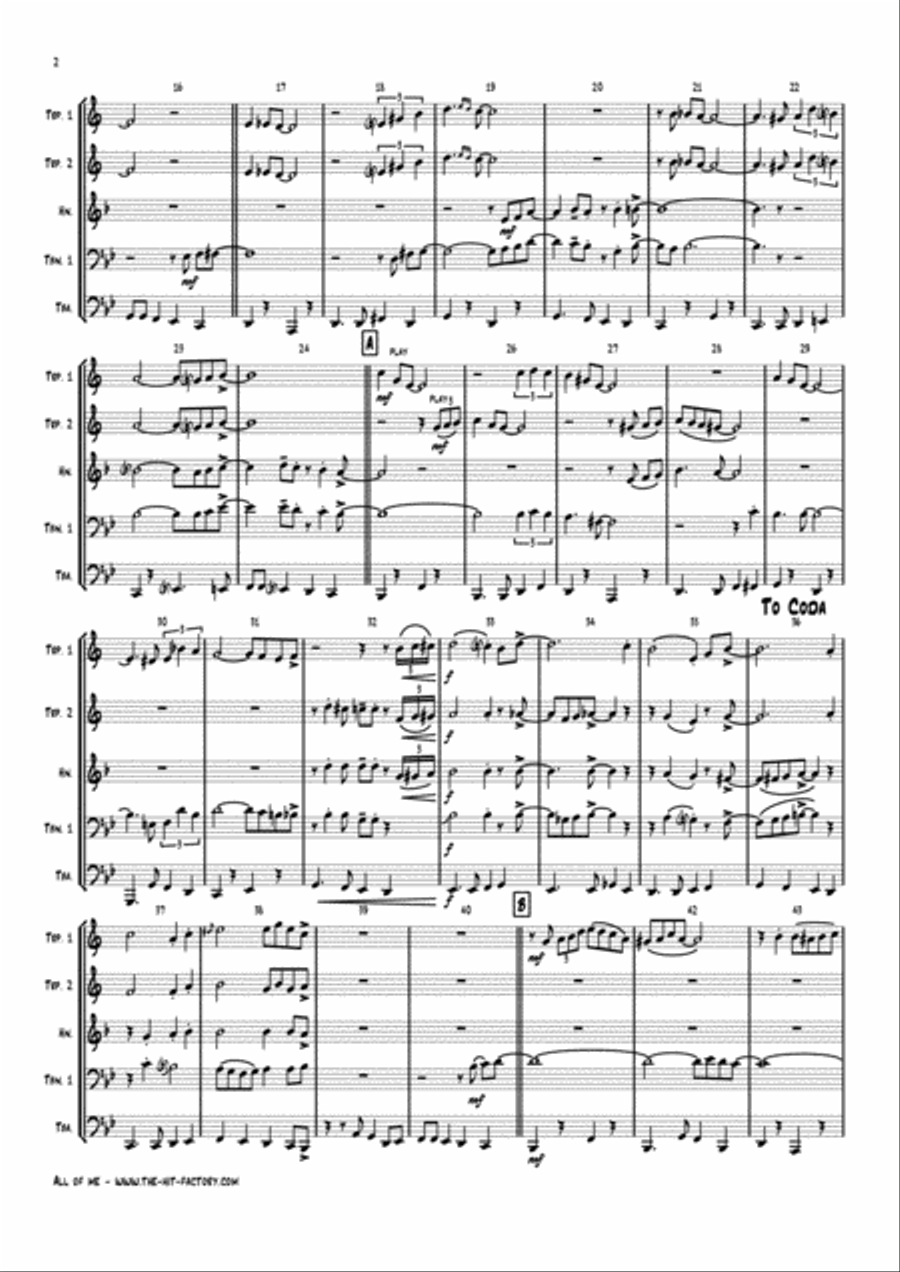 All Of Me Horn scores gallery preview page 2