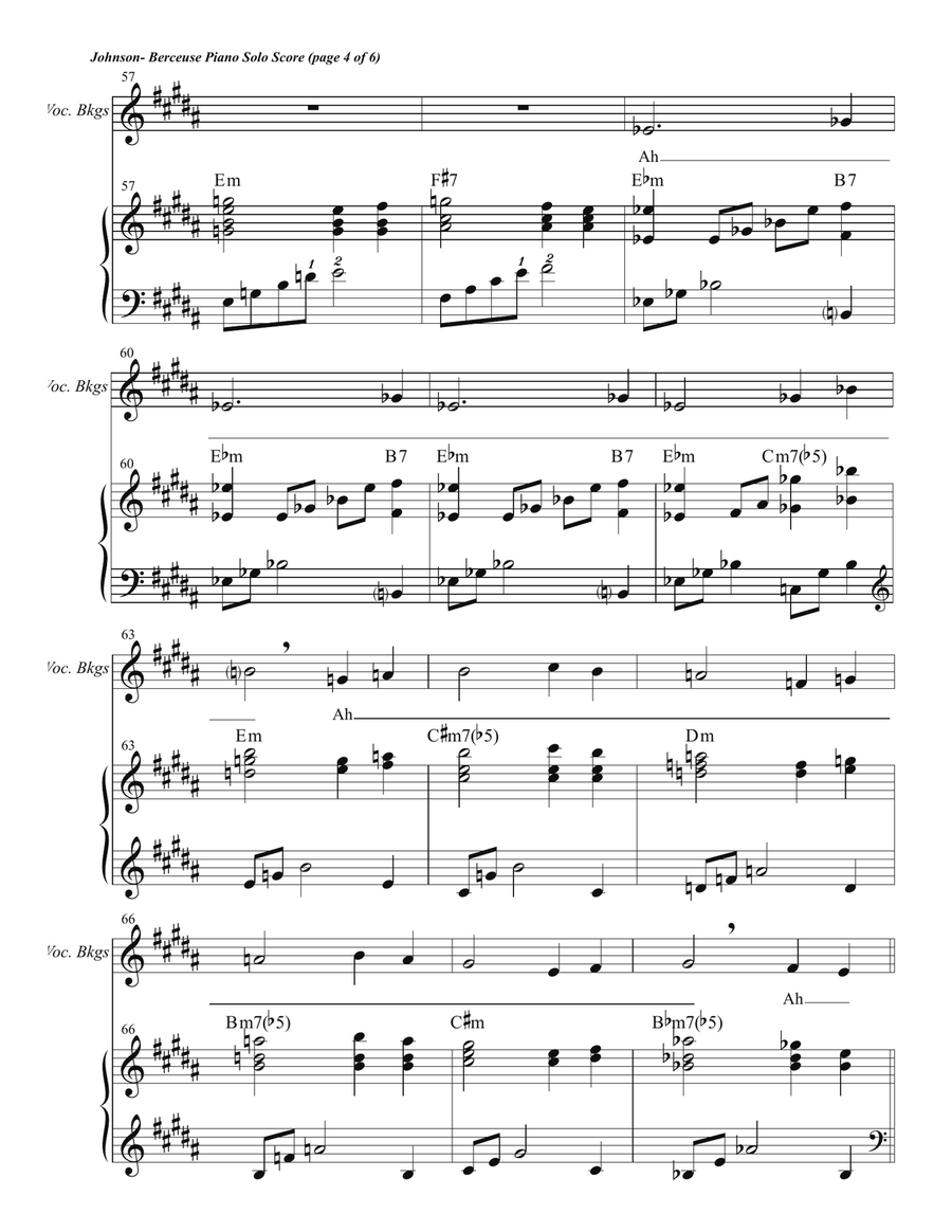 Berceuse Piano Solo Score 2-Part scores gallery preview page 6