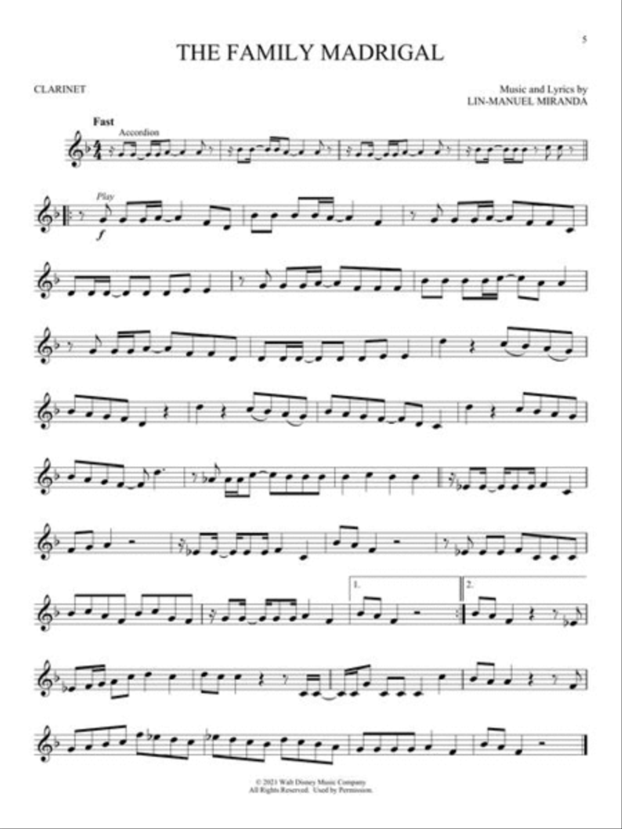 Encanto for Clarinet Clarinet Solo scores gallery preview page 4