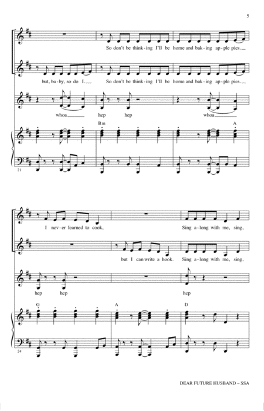 Dear Future Husband Dear Future Husband SSA scores gallery preview page 4