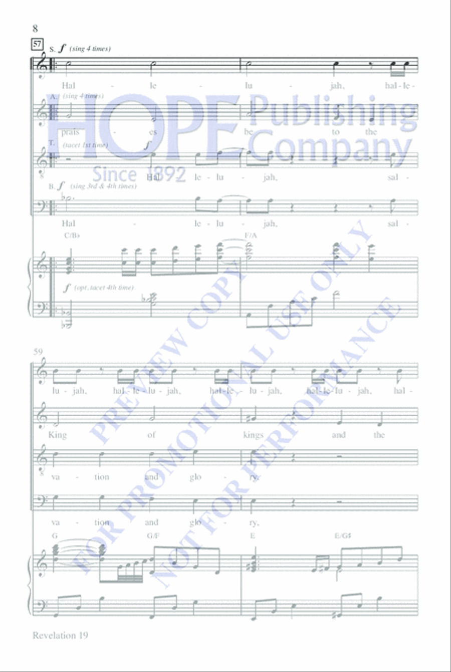 Revelation 19 4-Part scores gallery preview page 8