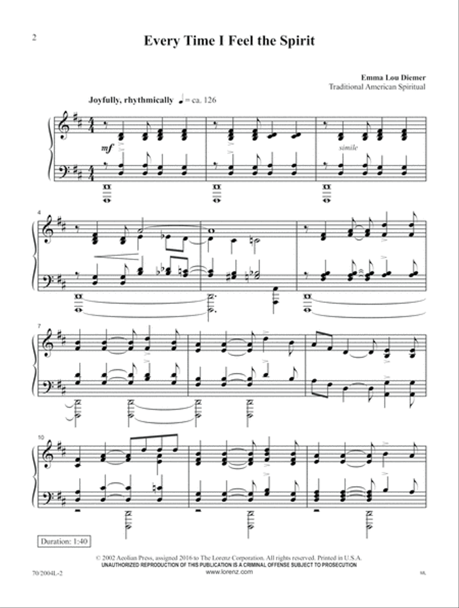 Spirituals (Digital Delivery) Piano Solo scores gallery preview page 2