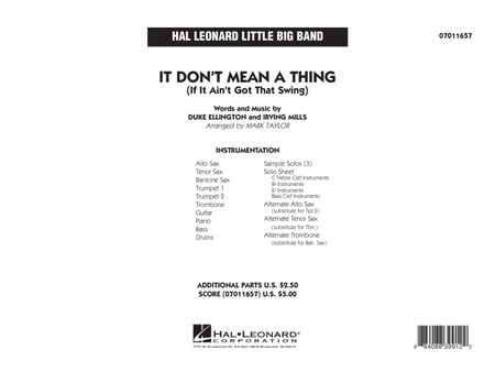 It Don't Mean a Thing (If It Ain't Got That Swing) - Conductor Score (Full Score)