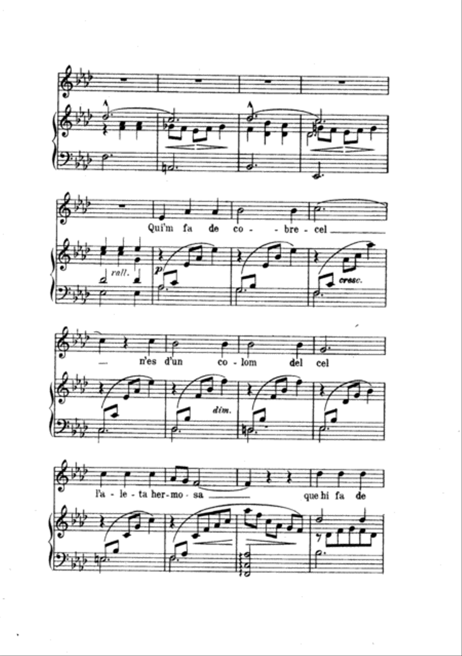 Plor de la tórtora / Si tu fossis aquí Voice scores gallery preview page 5