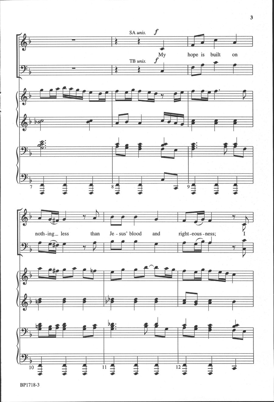 My Hope Is Built on Nothing Less - Carter 4-Part scores gallery preview page 7