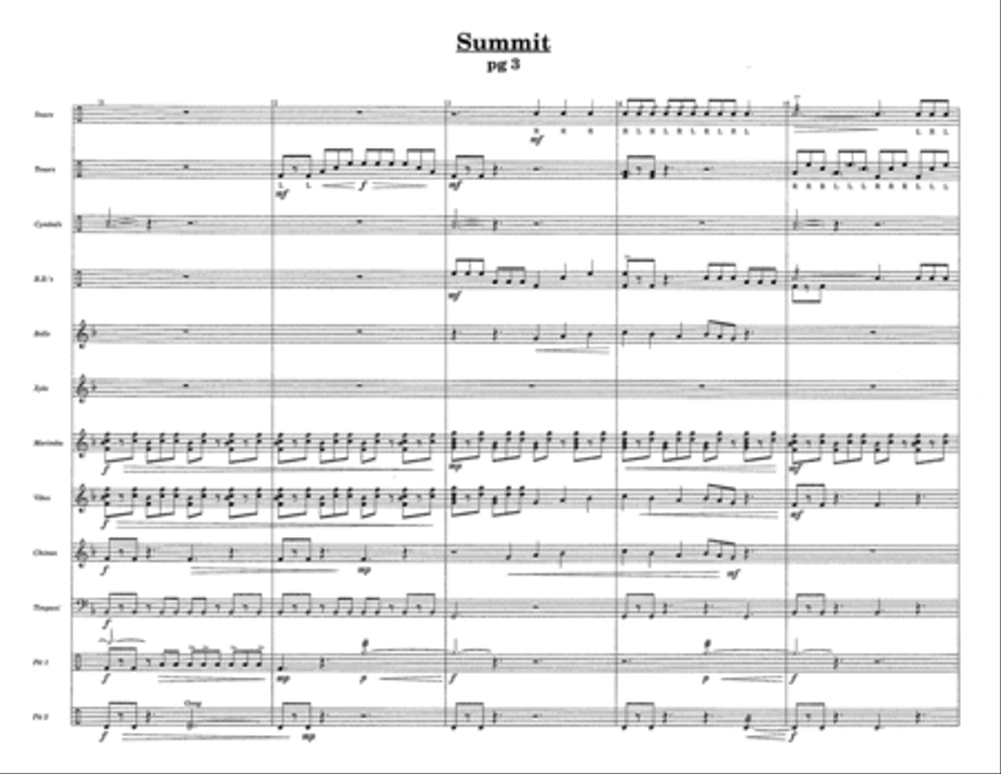 Summit w/Tutor Tracks Percussion Ensemble scores gallery preview page 5