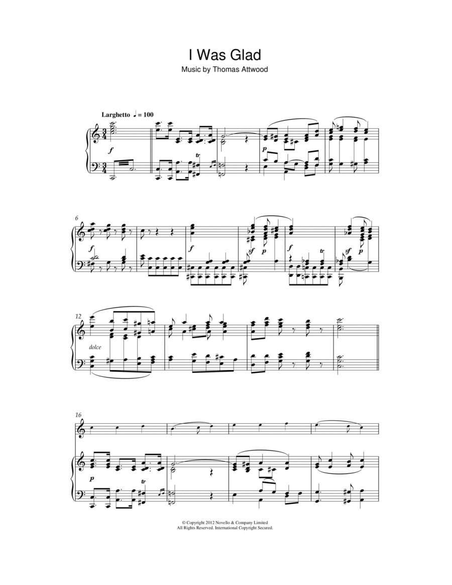 I Was Glad I Was Glad Choir scores gallery preview page 1