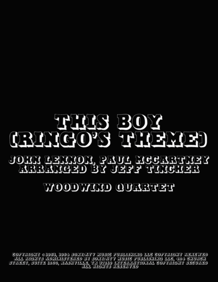 This Boy (ringo's Theme) Woodwind Quartet scores gallery preview page 1
