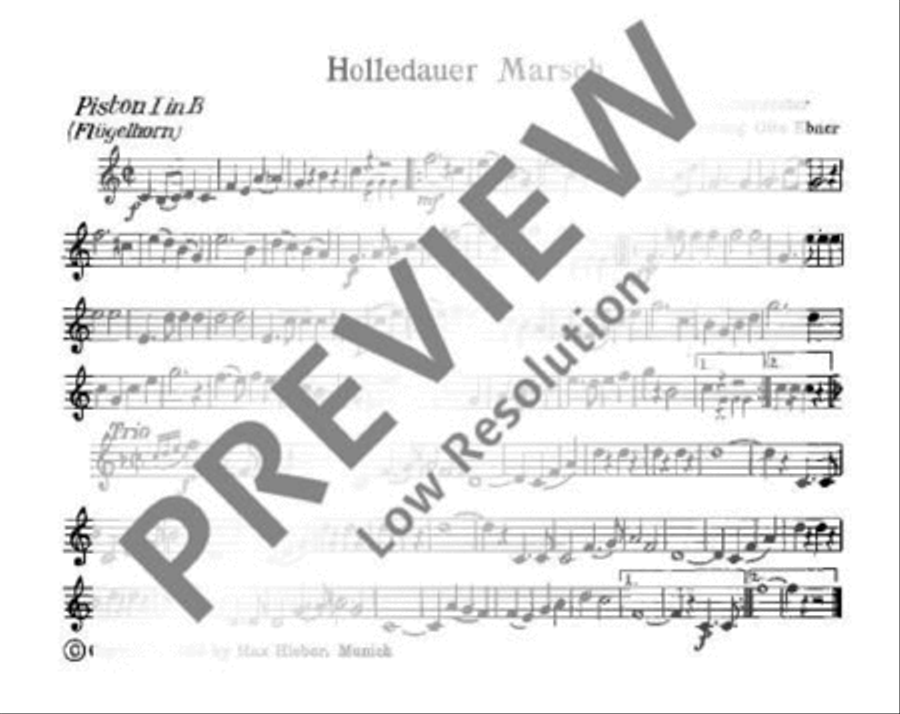 Holledauer Marsch/ Waldler-Marsch Concert Band scores gallery preview page 10