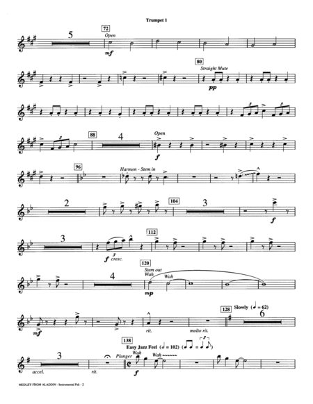 Aladdin (Medley) (arr. Ed Lojeski) - Trumpet 1