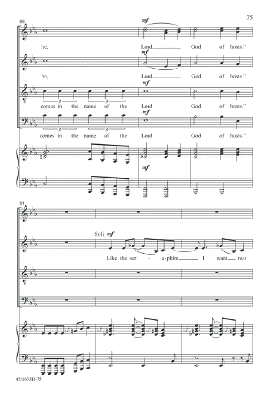 Mass: A Celebration of Love and Joy 4-Part scores gallery preview page 75
