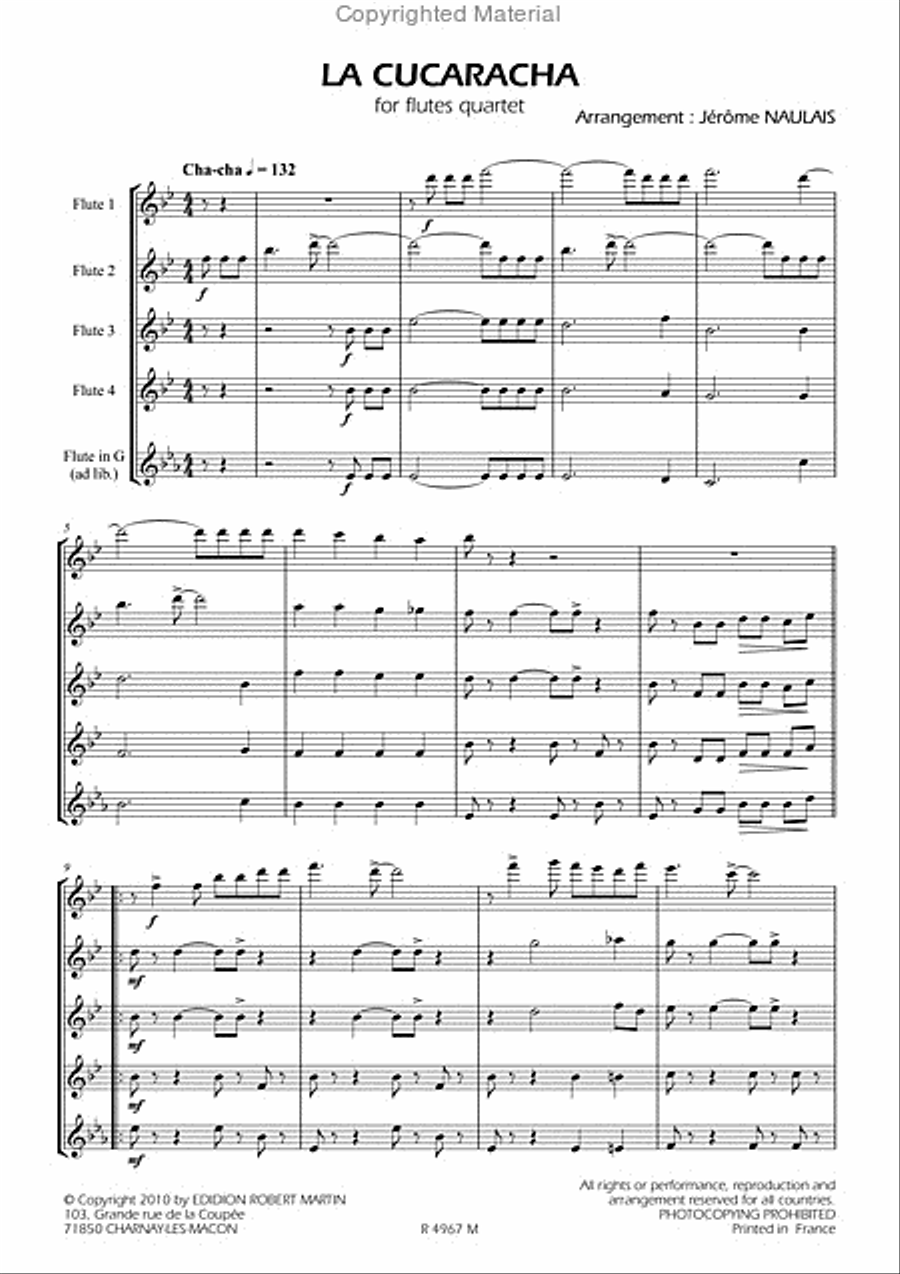 La Cucaracha La Cucaracha Flute scores gallery preview page 2