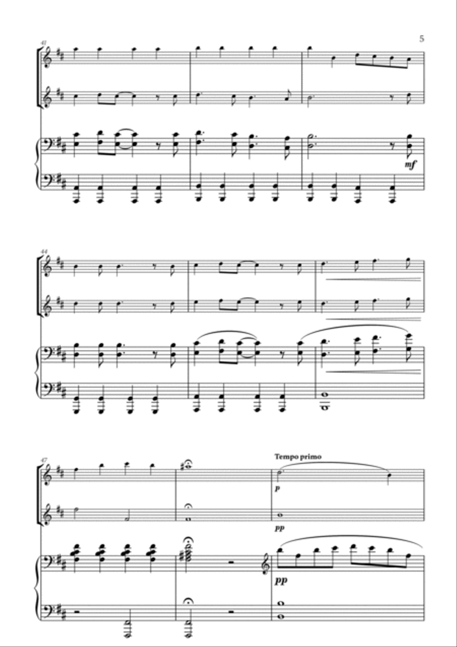 Mary, Did You Know? Woodwind Duet scores gallery preview page 5