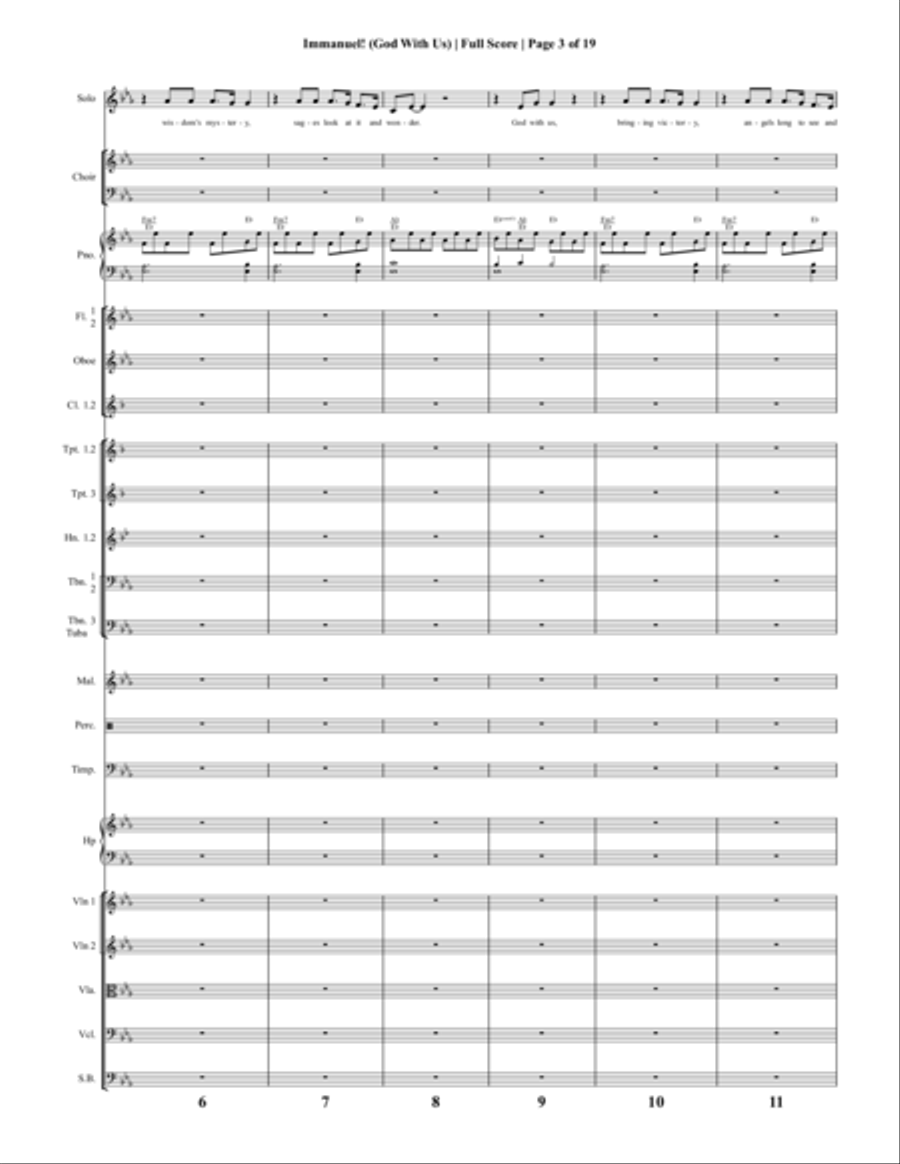 Immanuel! (God With Us) - Anthem - Full Orchestration Full Orchestra scores gallery preview page 3