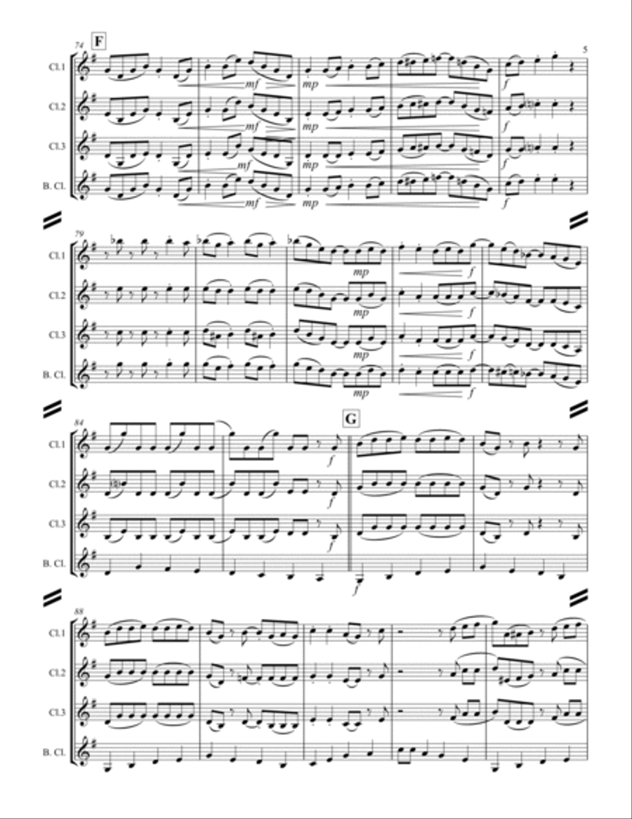 Boogie Woogie Bugle Boy Woodwind Ensemble scores gallery preview page 6