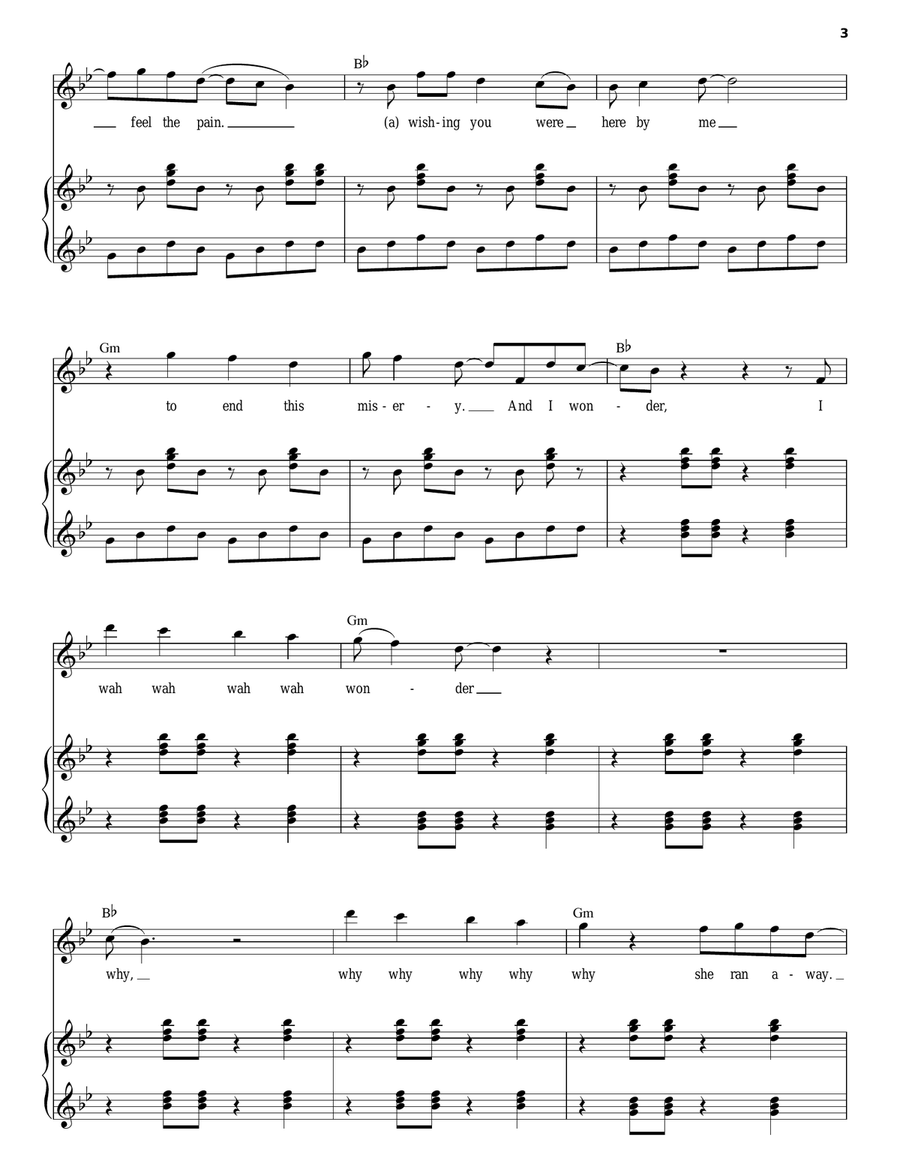 Runaway Piano, Vocal scores gallery preview page 3