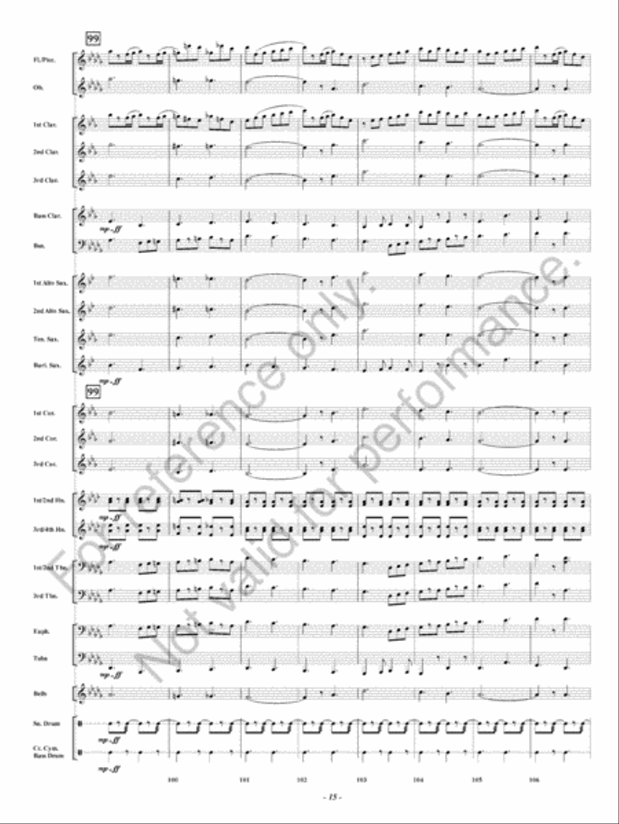 Lights Out Lights Out Concert Band scores gallery preview page 16