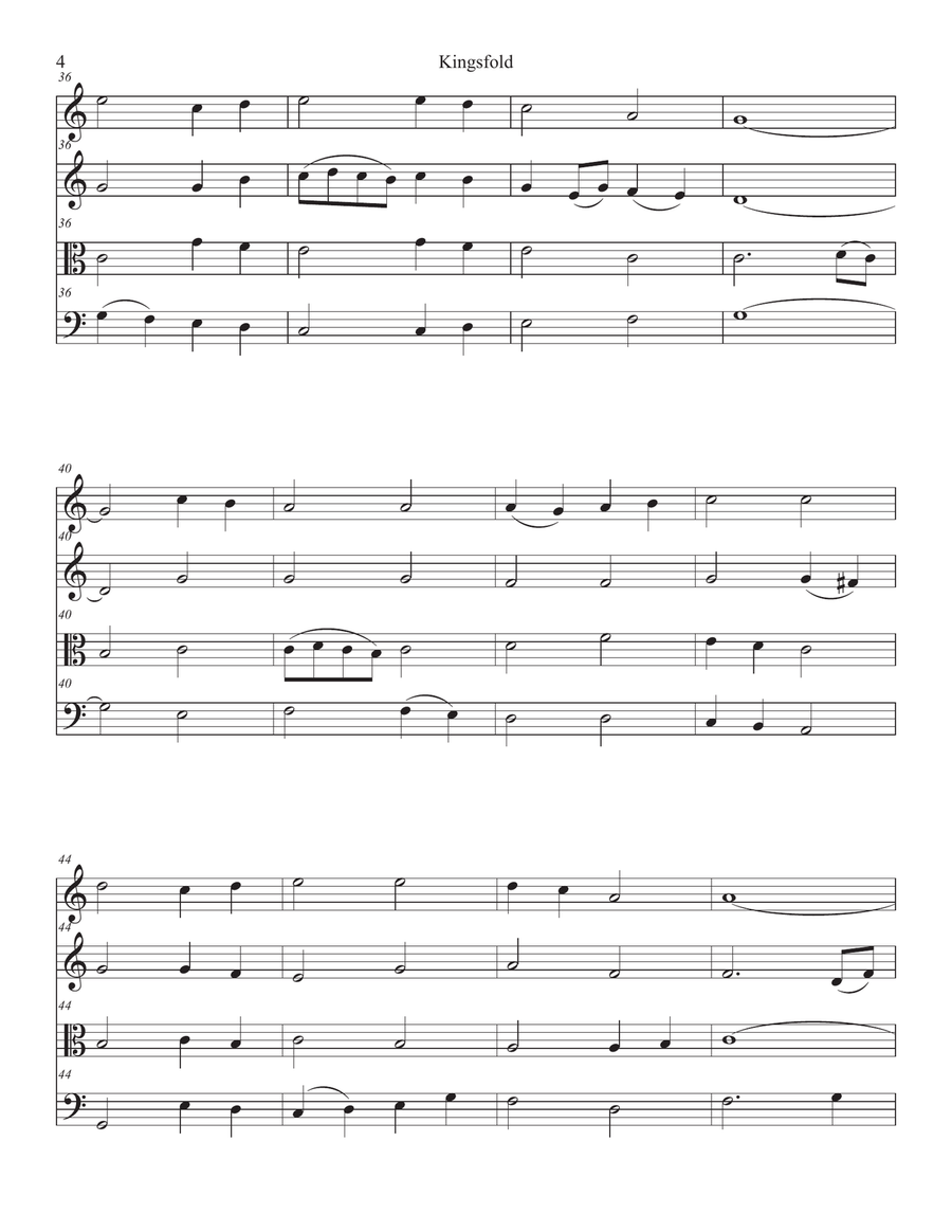 Kingsfold (String Quartet) String Quartet scores gallery preview page 4
