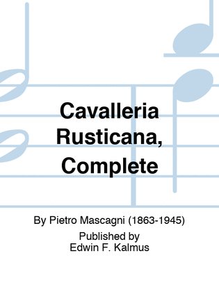 Book cover for Cavalleria Rusticana, Complete
