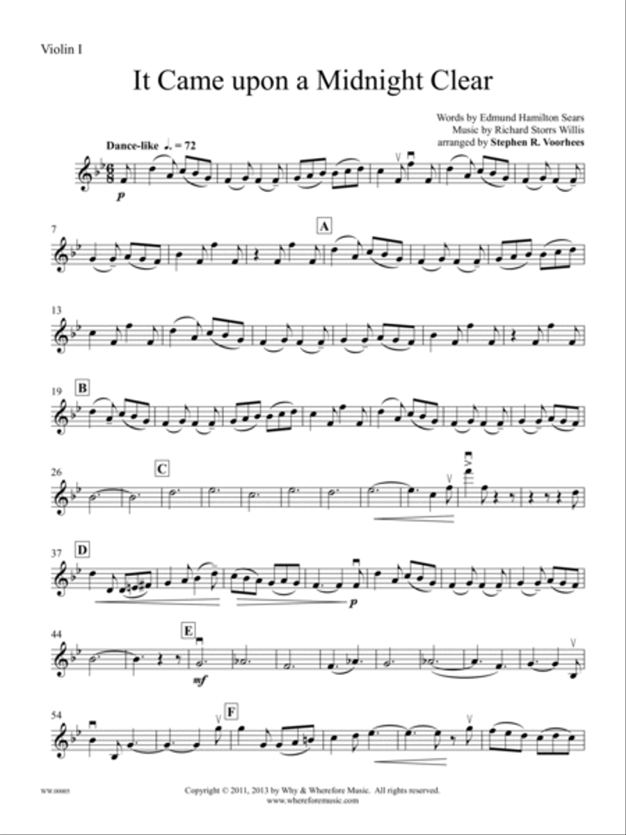 It Came Upon a Midnight Clear String Quartet scores gallery preview page 6