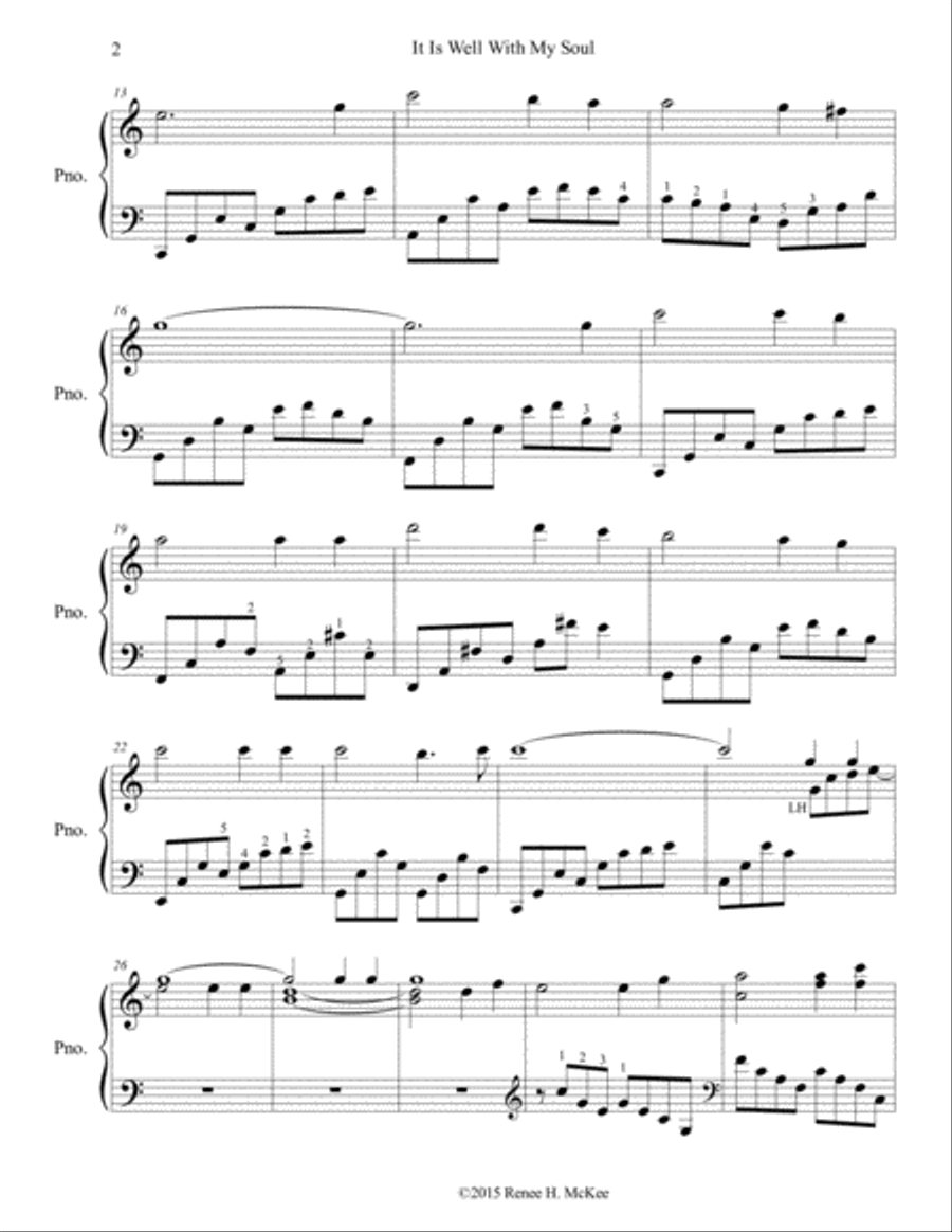 It Is Well With My Soul Piano Solo scores gallery preview page 2