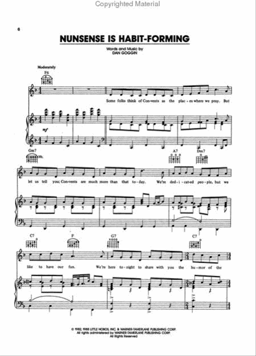 Nunsense Piano, Vocal, Guitar scores gallery preview page 2
