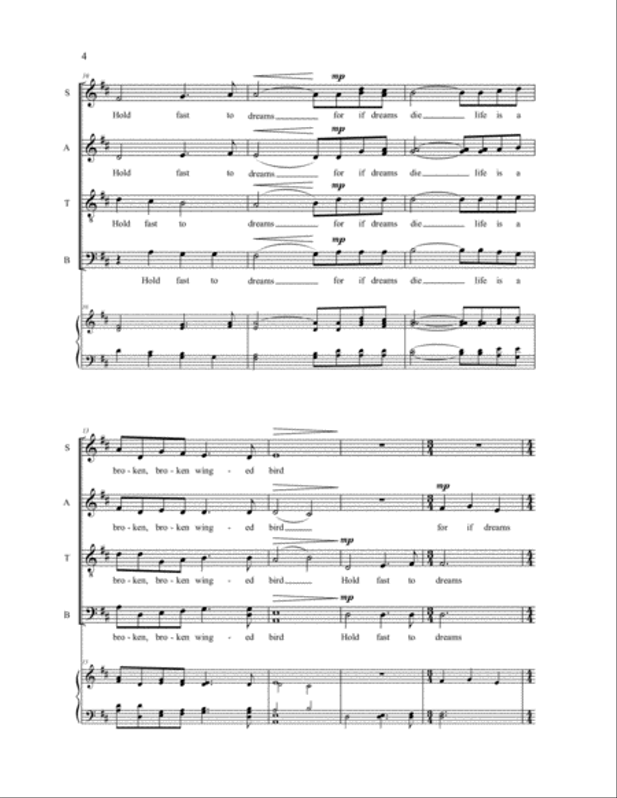 Hold Fast to Dreams Hold Fast to Dreams 4-Part scores gallery preview page 3