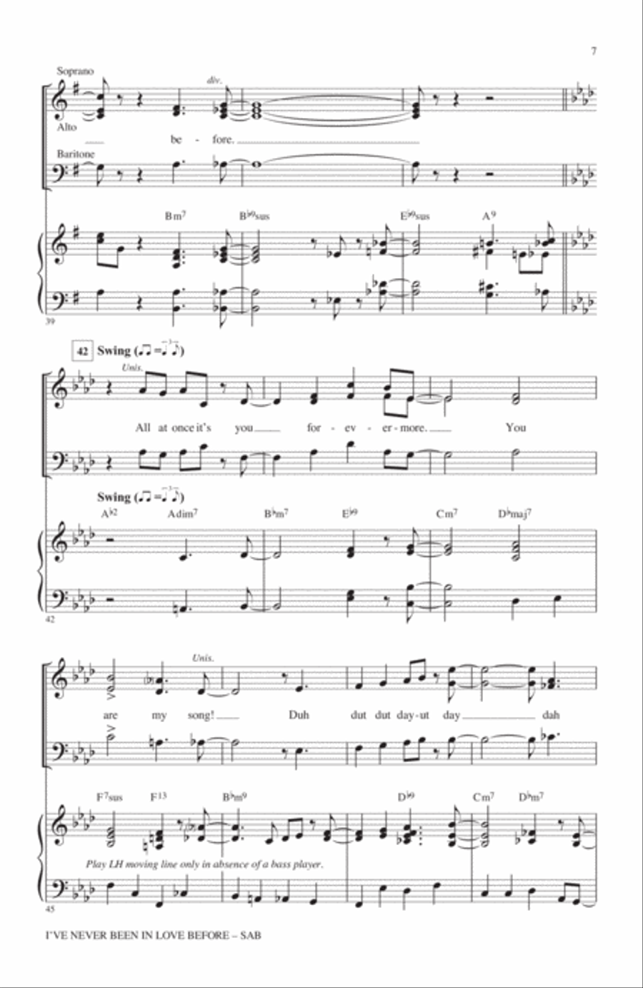 I've Never Been In Love Before 3-Part scores gallery preview page 5