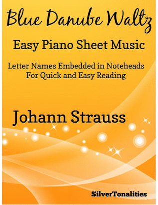 Book cover for Blue Danube Waltz Easy Piano Sheet Music