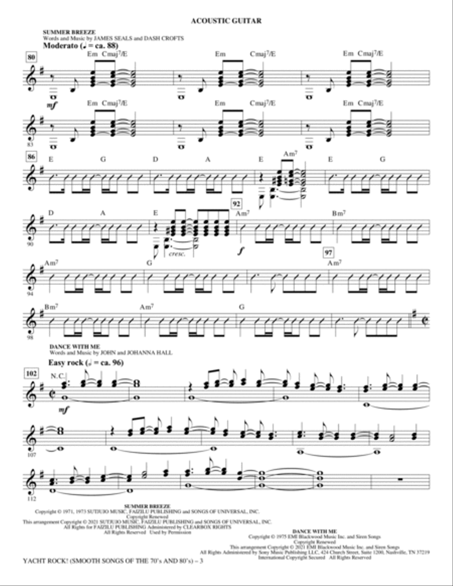 Yacht Rock! (Smooth Songs of the '70s and '80s) - Acoustic Guitar Choir scores gallery preview page 3