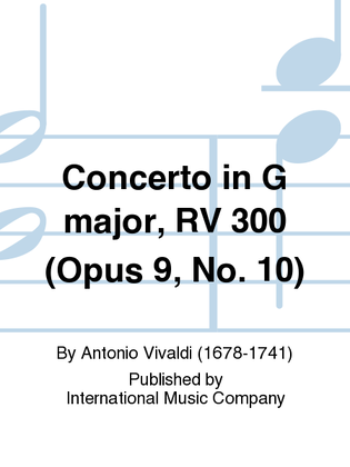 Book cover for Concerto In G Major, Rv 300 (Opus 9, No. 10)
